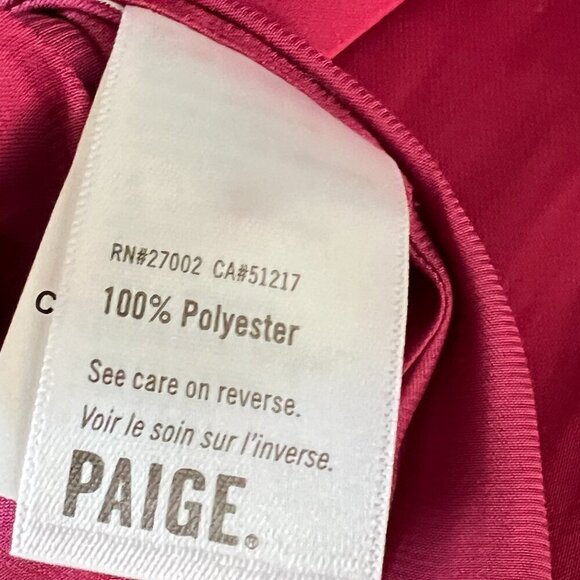 Paige Women’s Ceres Keyhole Blouse Lightweight Silky Knit Mulberry Sz Medium - Picture 12 of 13